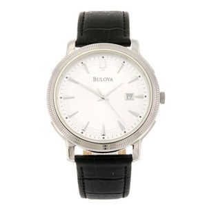 Bulova Mens Black Watch with Croc Strap